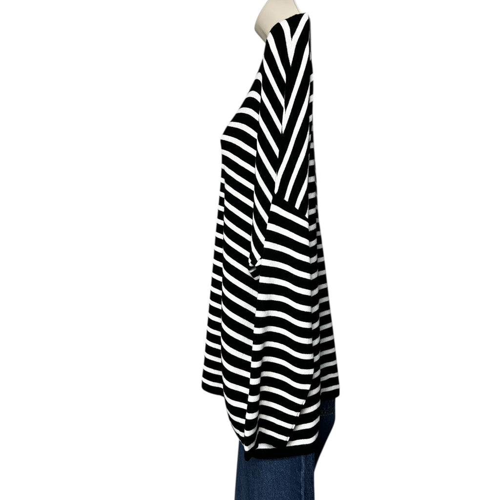 MaxMara Weekend Black & White Striped Knit Jumper – M/L