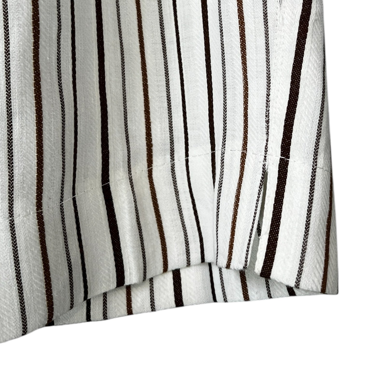 MaxMara PennyBlack Striped Linen Cropped Trousers – UK14