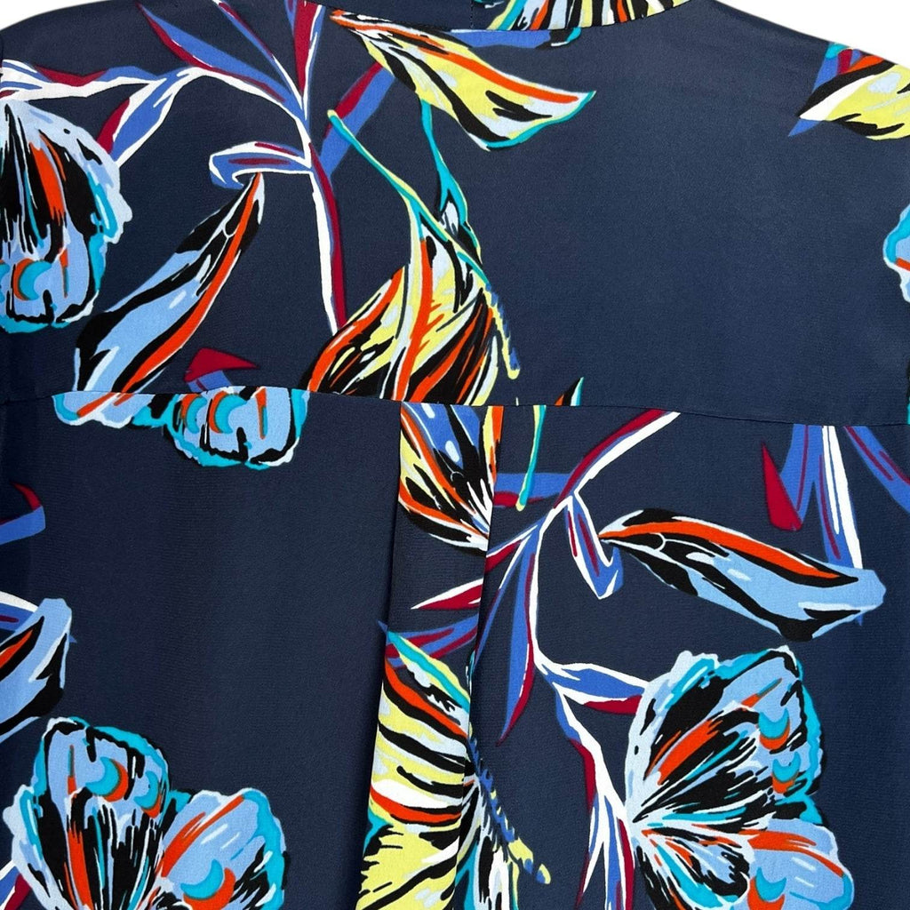 Diane Von Furstenberg Silk Butterfly Print Blouse – V Neck, US14 – pre-loved