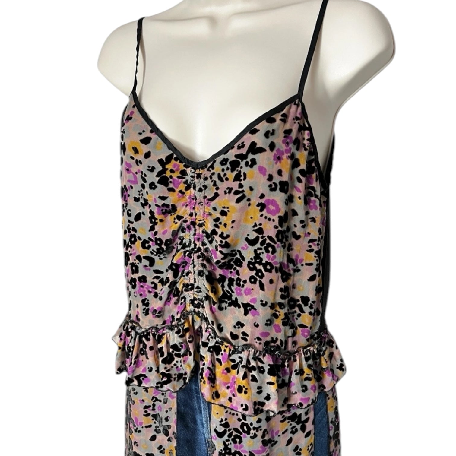 See By Chloé Silk Devoré Velvet Cami Top – FR34