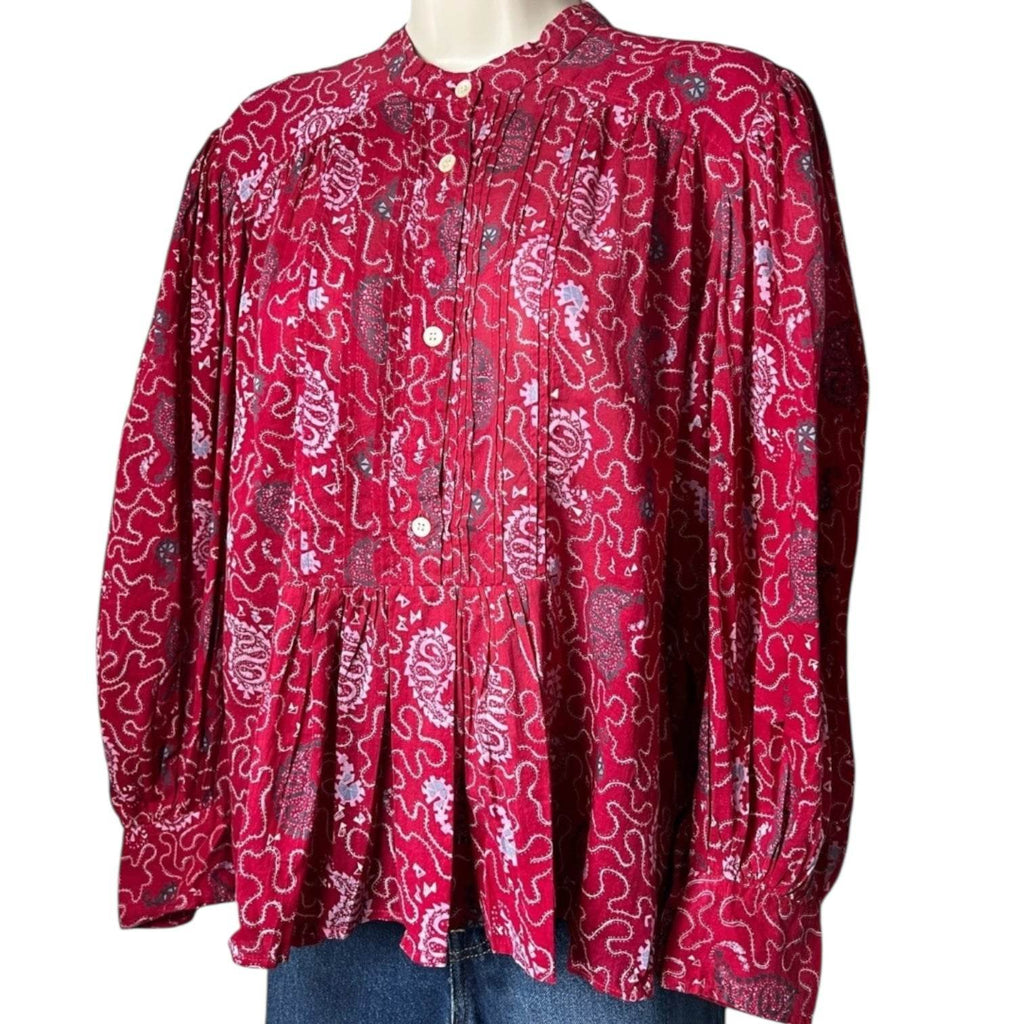 Isabel Marant Étoile Paisley Crop Shirt – Puff Sleeve, FR36 – pre-loved