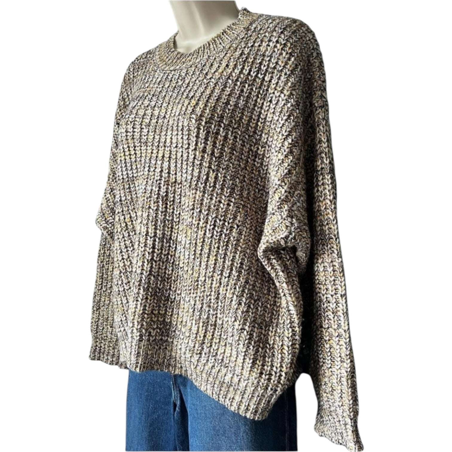 The Great Chunky Oversized Alpaca-Blend Jumper – Melange, US0 – pre-loved