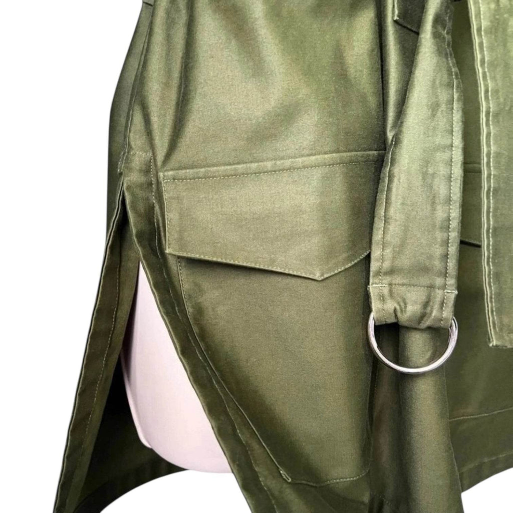 Celine by Phoebe Philo Cotton Belted Top – Safari Patch Pockets, Minimalist Military Chic, FR 36 – pre-loved
