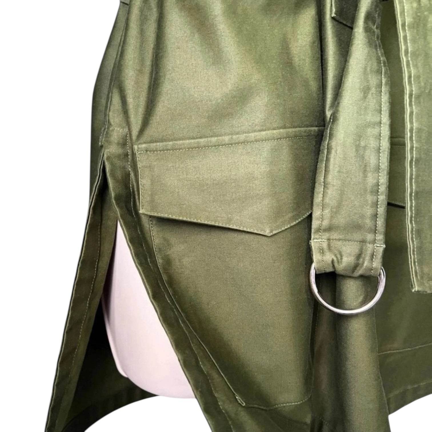 Celine by Phoebe Philo Cotton Belted Top – Safari Patch Pockets, Minimalist Military Chic, FR 36 – pre-loved