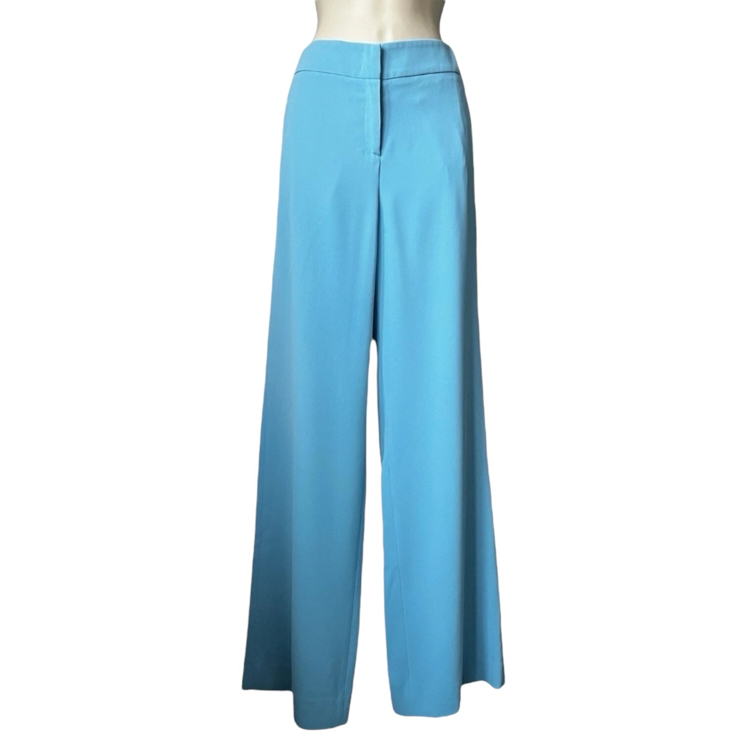 N°21 High-Waisted Crepe Trousers – Light Blue, IT36 (W27 L32) – pre-loved