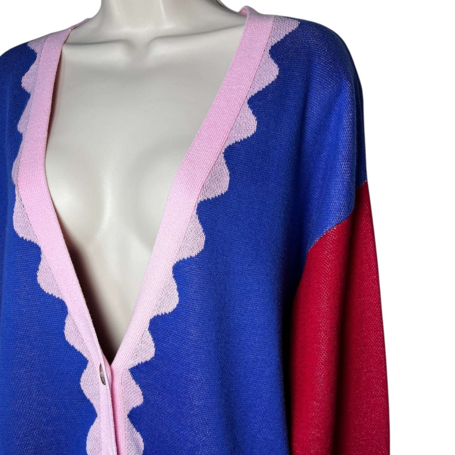 Paolita Mercury Knit Cardigan – Funky Stamp Print, Size L – pre-loved