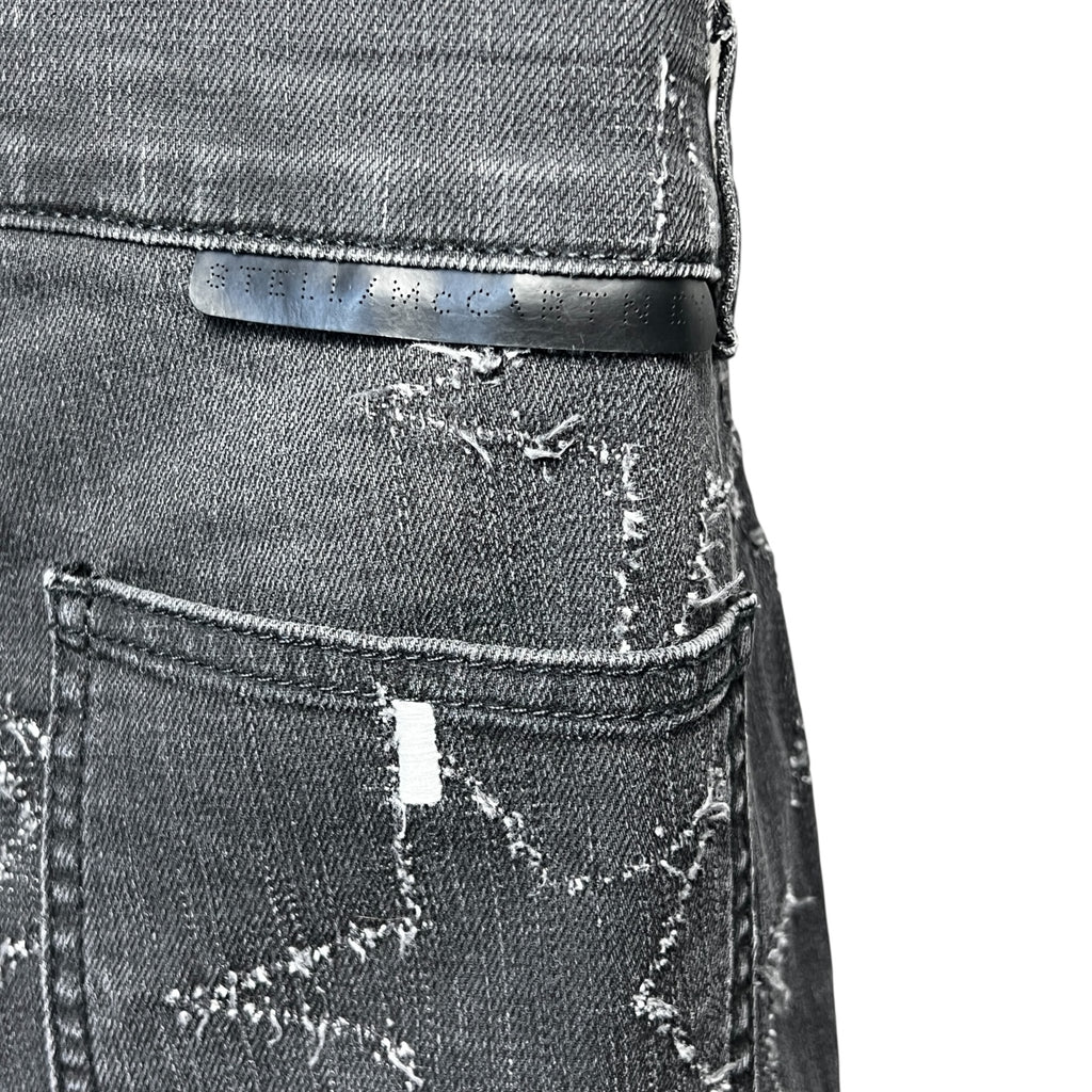 Stella McCartney Faded Black Star Bootcut Crop Jeans – 30