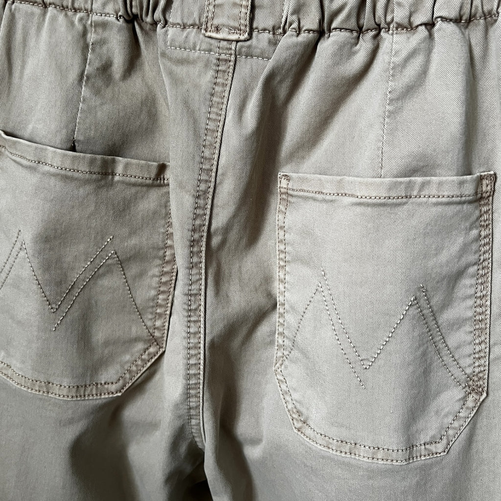 Mother The YOYO Ruffle Greaser Khaki Paperbag Crop Trousers – 28