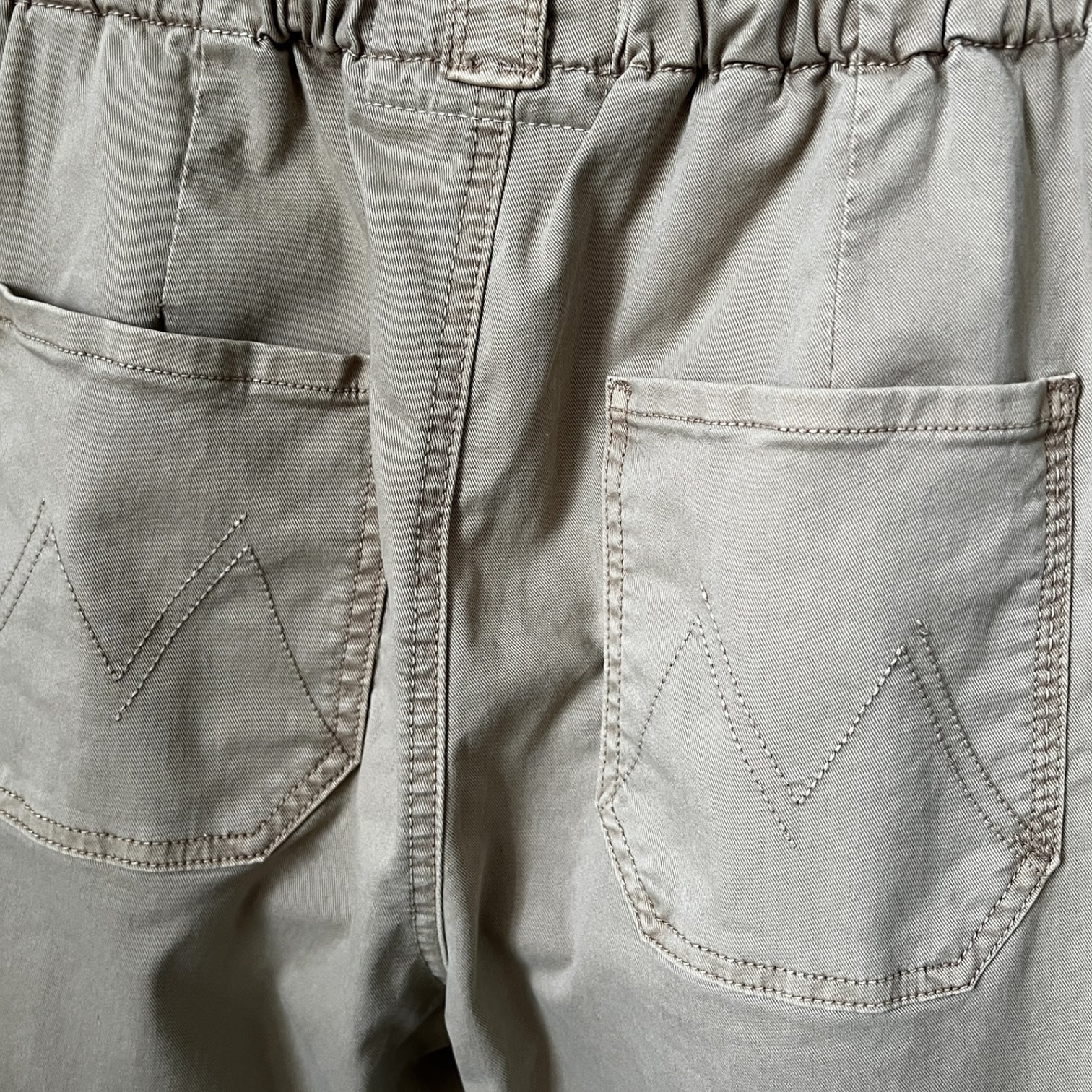 Mother The YOYO Ruffle Greaser Khaki Paperbag Crop Trousers – 28