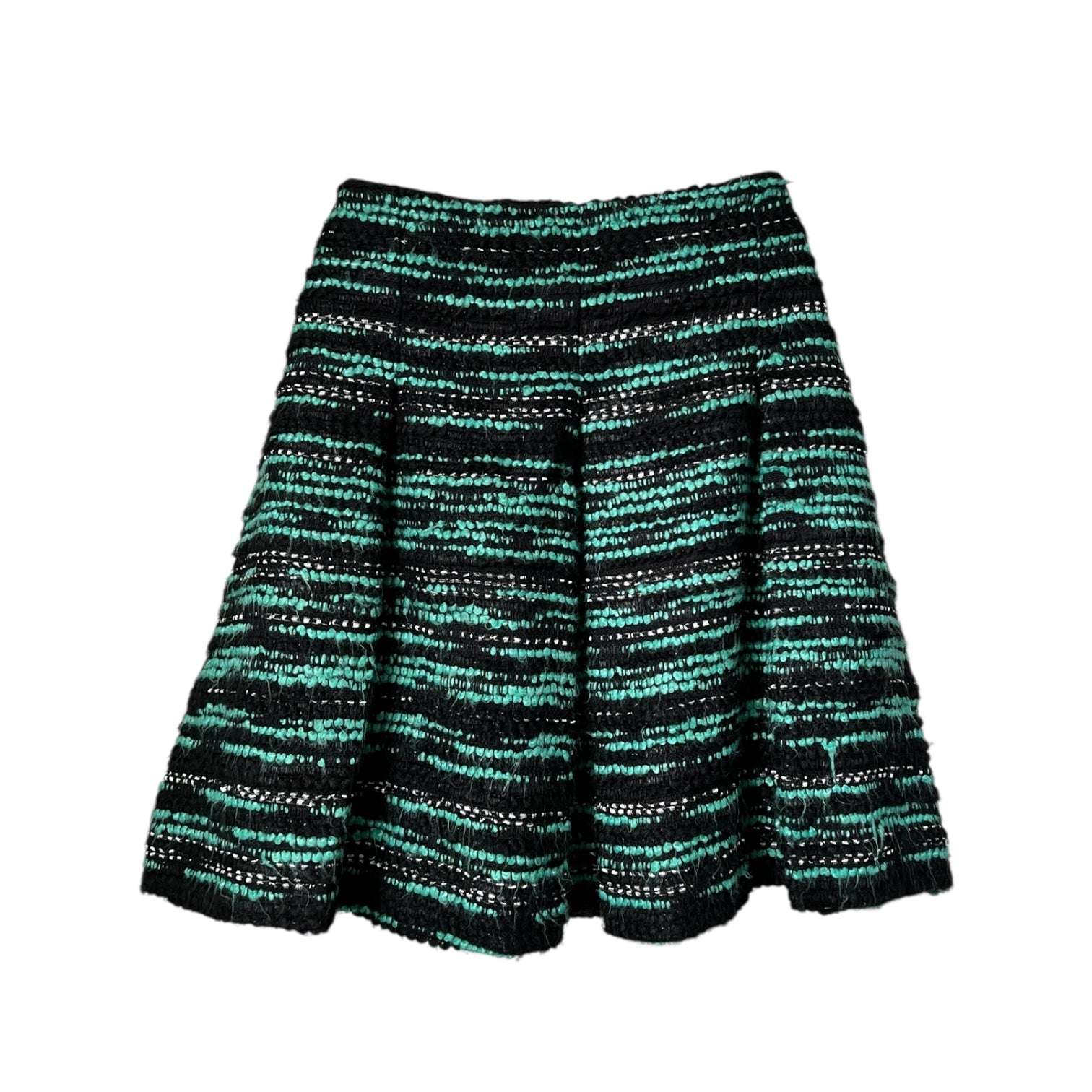 Proenza Schouler Tweed Wool Mini Skirt – Pleated, A-Line, Silk Lined, US 4 – pre-loved