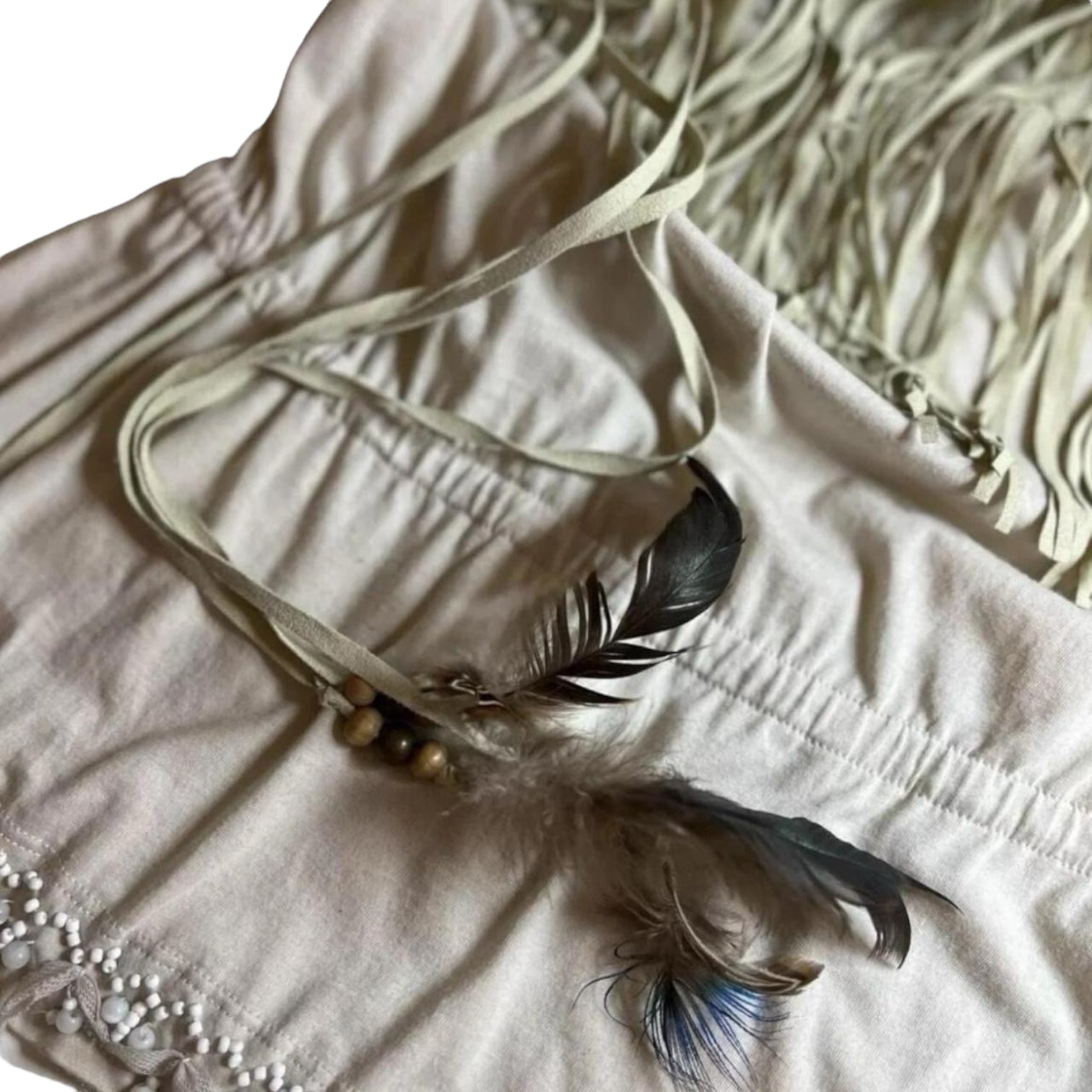 Vintage D&G Dolce & Gabbana Beaded Fringe Top – One Shoulder, IT42