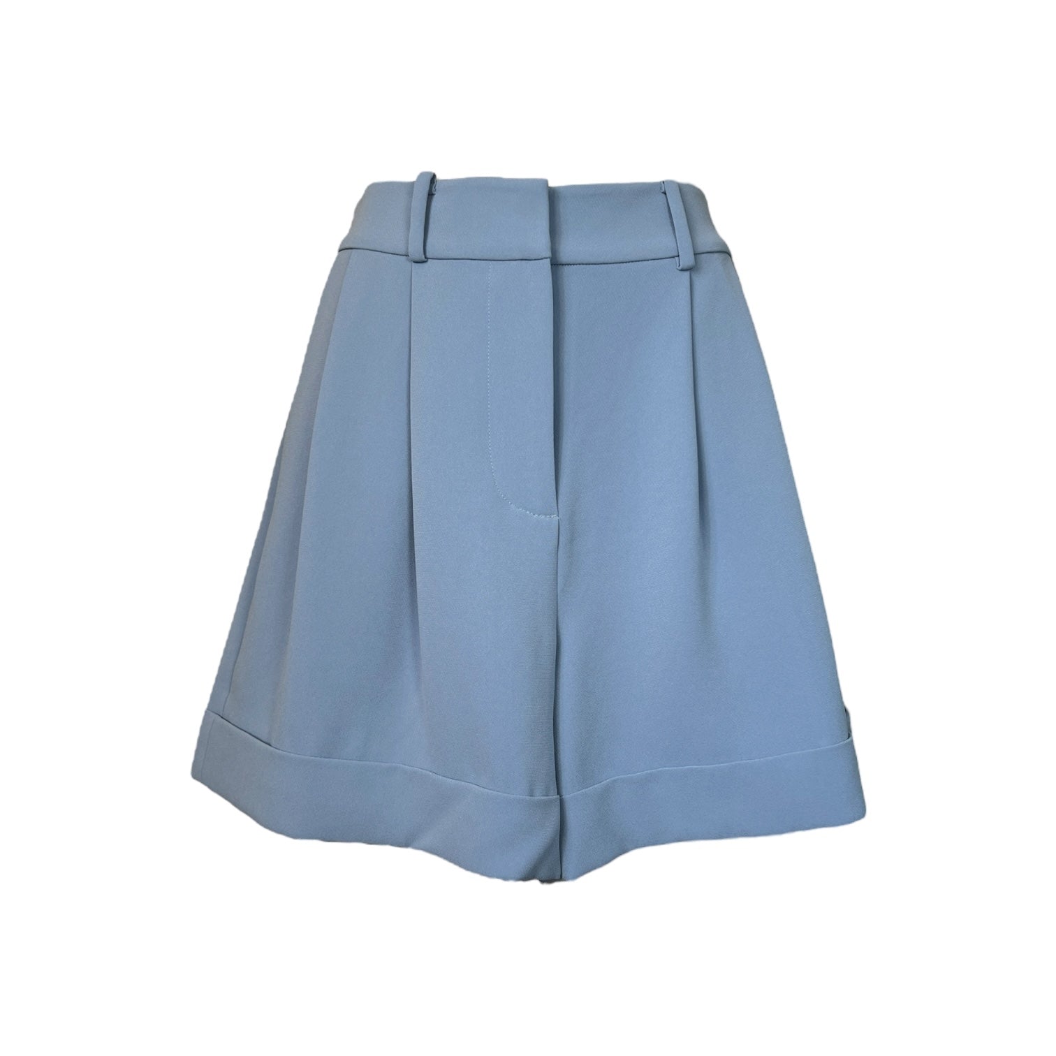 Diane Von Furstenberg High Waisted Crepe Pleated Classic Shorts - US4