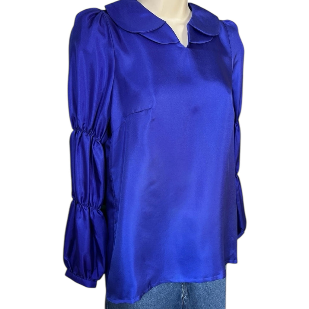 Lisou Ines Silk Blouse – Peter Pan Collar, UK6