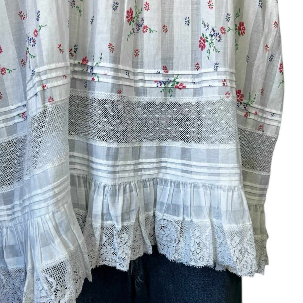HIGH Use by Claire Campbell Floral Lace Cotton Top - IT42 (UK10)