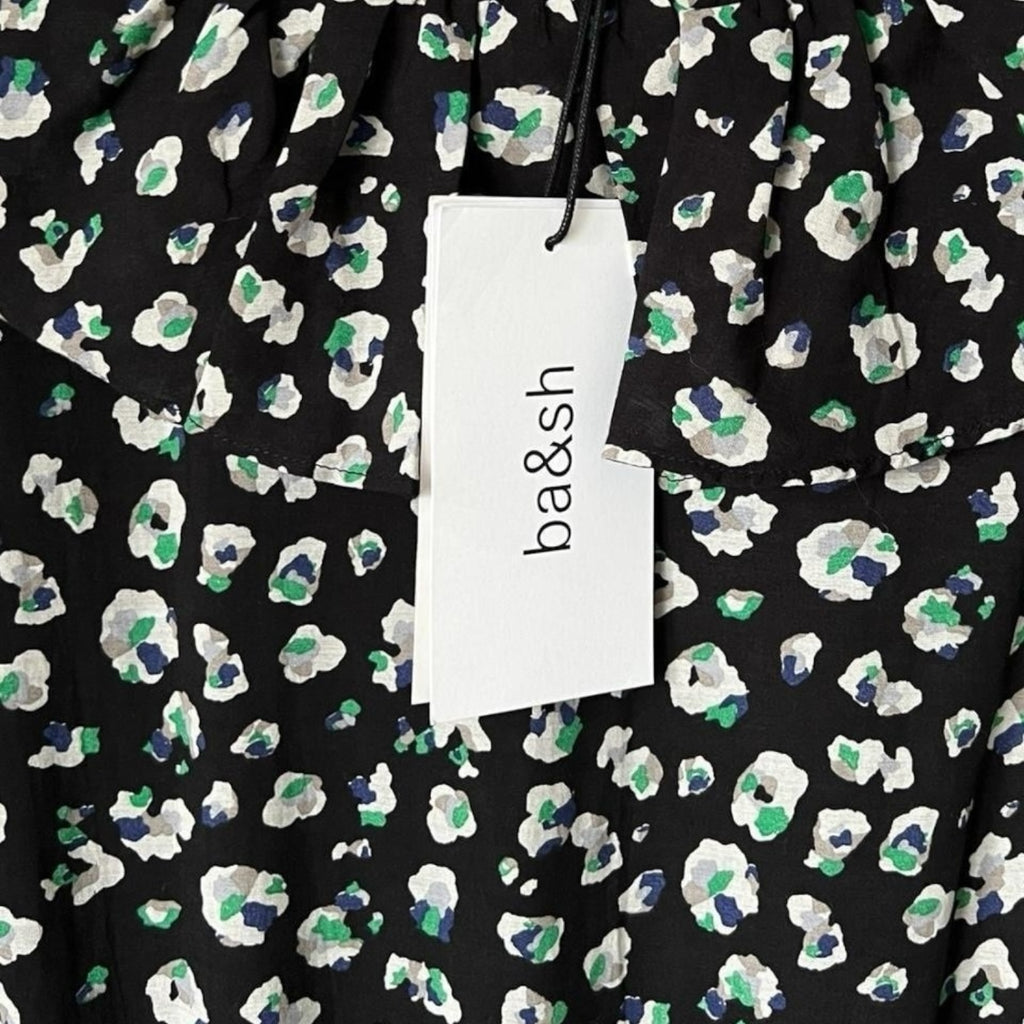 Ba&sh Bowie Ditsy Floral Midi Dress – Black, Size 2 (UK10)