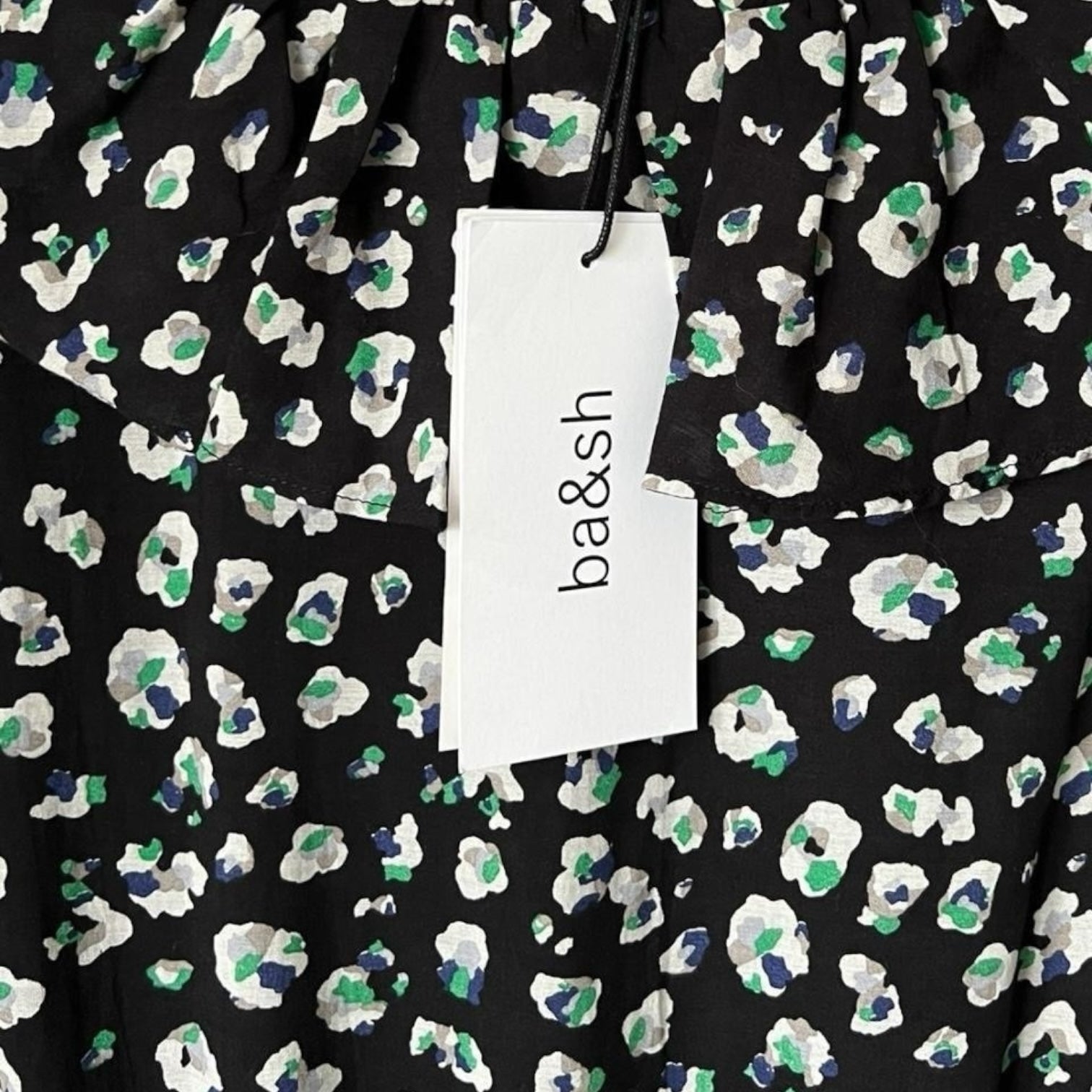 Ba&sh Bowie Ditsy Floral Midi Dress – Black, Size 2 (UK10)