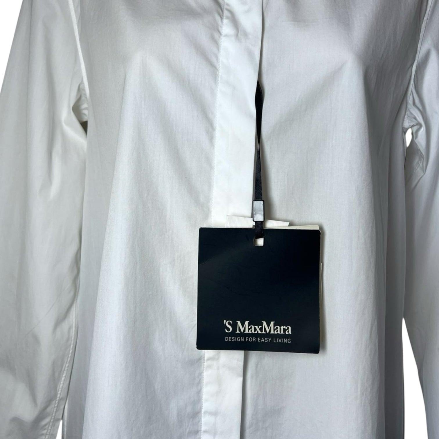 Max Mara Eritrea Cotton Poplin Tunic Button Shirt – UK10