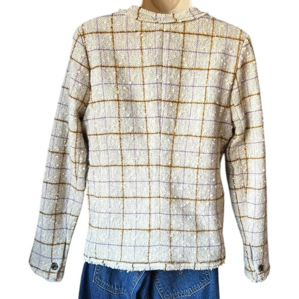 Isabel Marant Étoile Bouclé Tweed Fringe Jacket – Ecru Check, FR40 – pre-loved