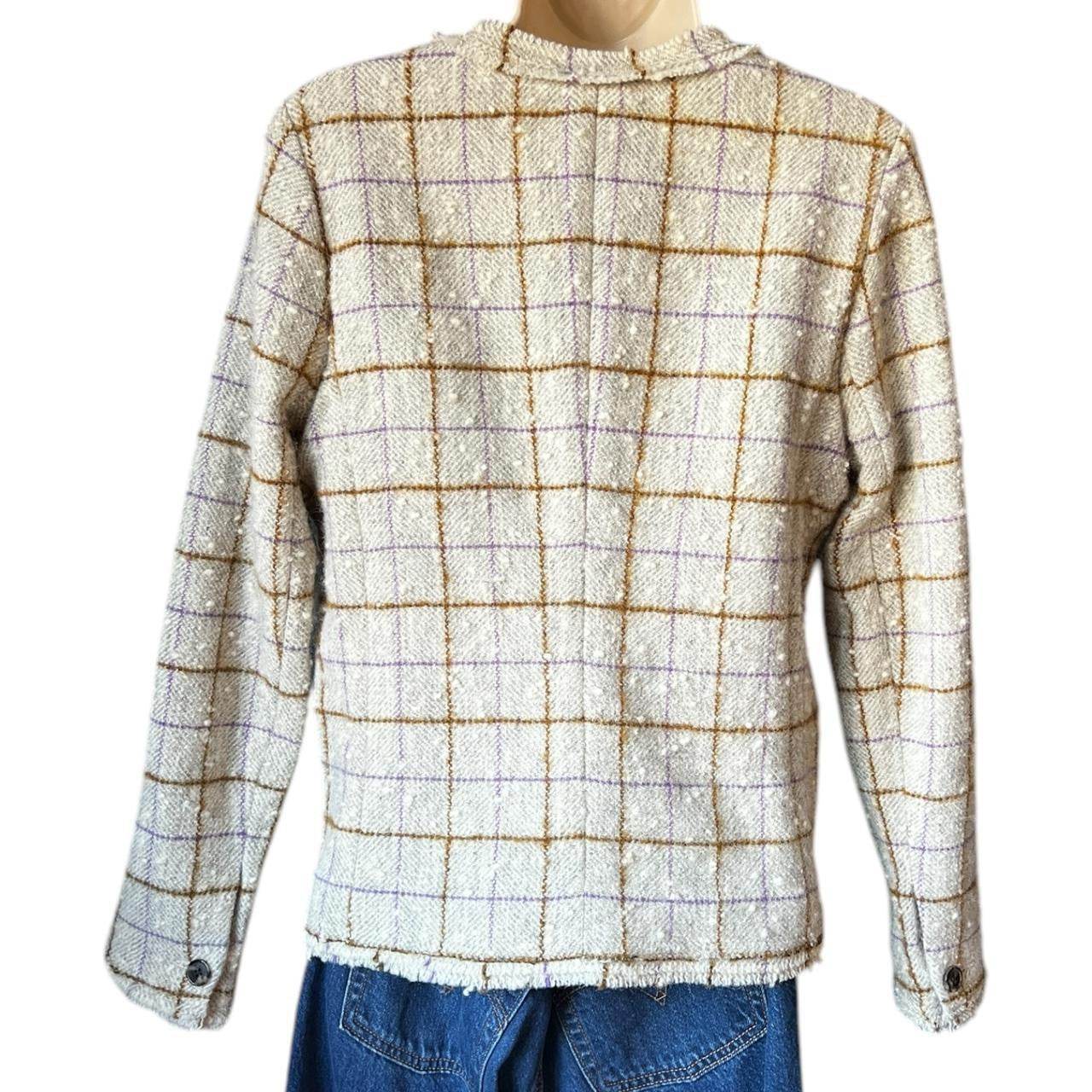 Isabel Marant Étoile Bouclé Tweed Fringe Jacket – Ecru Check, FR40 – pre-loved