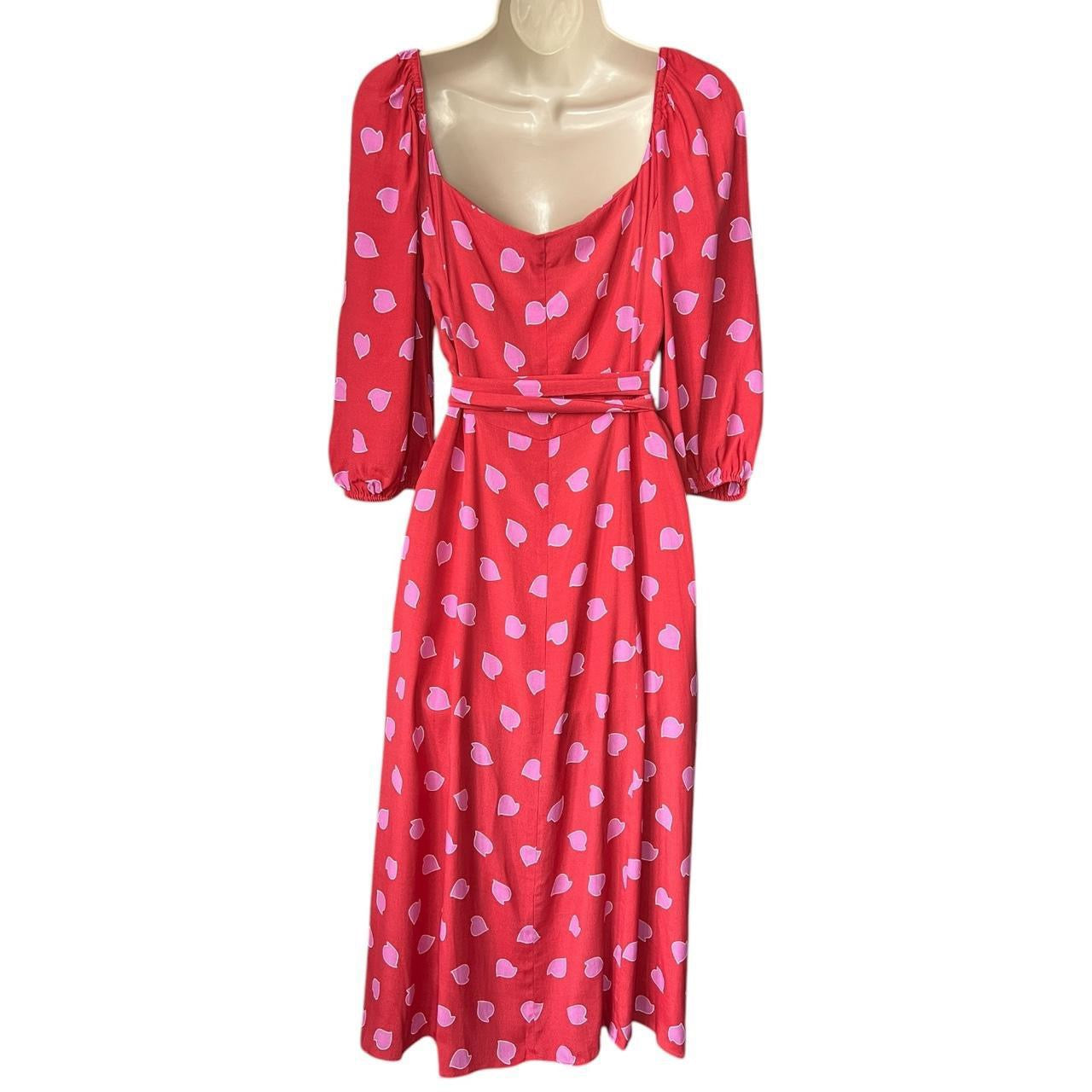 Diane Von Furstenberg Battista Petal Print Wrap Dress – US6