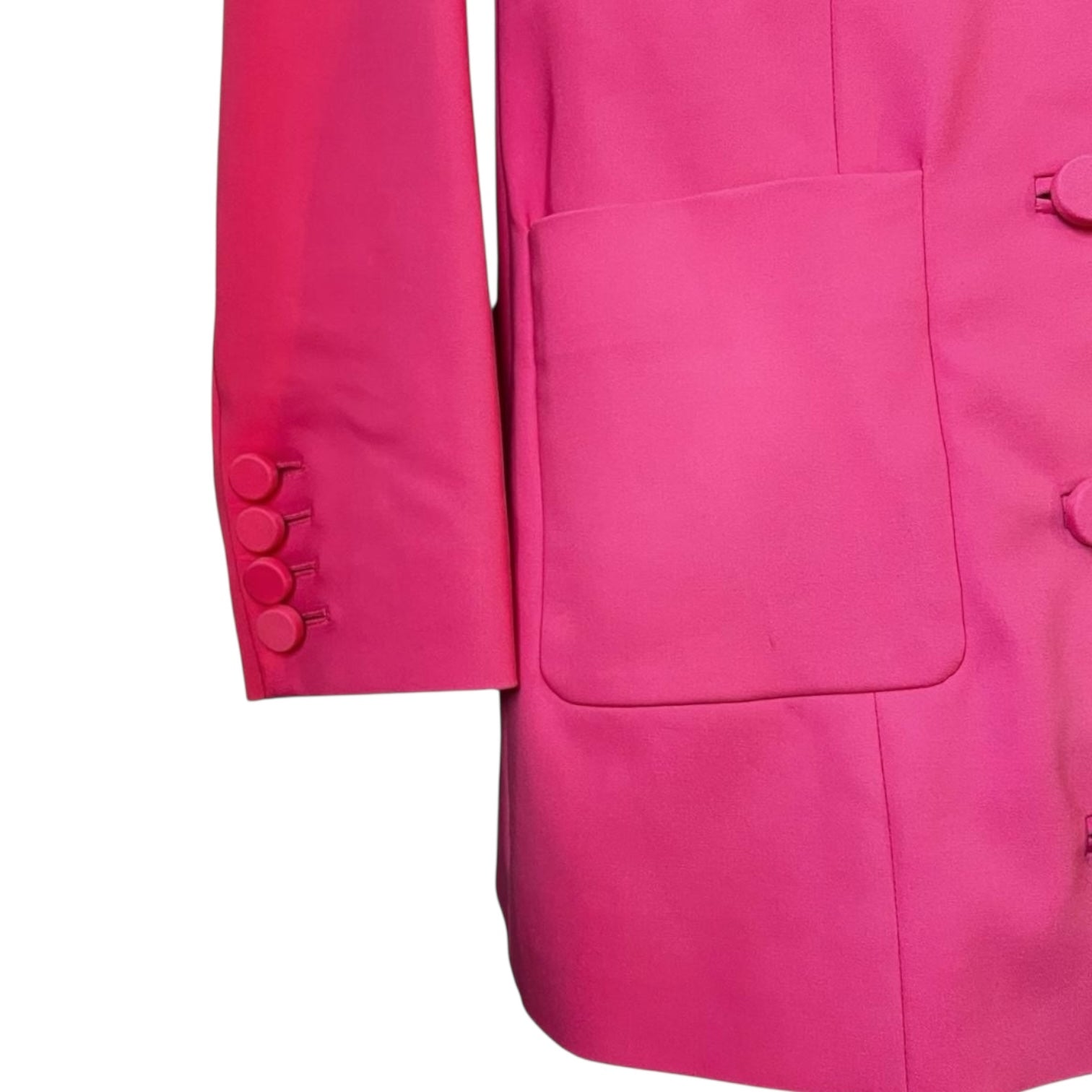 GRLFRND Jeane Tailored Cotton Suit Jacket Blazer – Pink, S