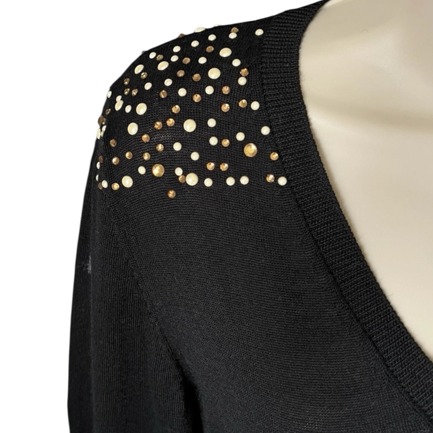 Vintage John Galliano Wool Knit Jumper Dress – Embellished, Size M – pre-loved