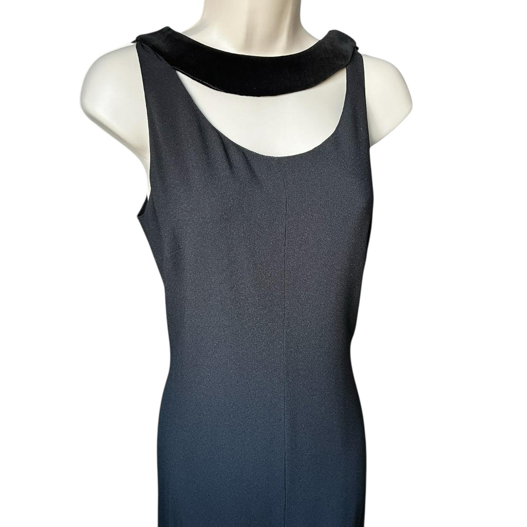 Vintage Prada Silk Velvet Choker Slip Mid-Length Dress – IT40 (UK8)