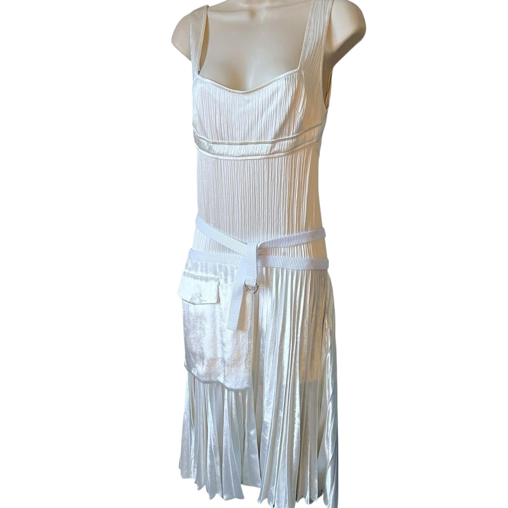 Victoria Beckham Silk Velvet Bustier Midi Dress – UK10