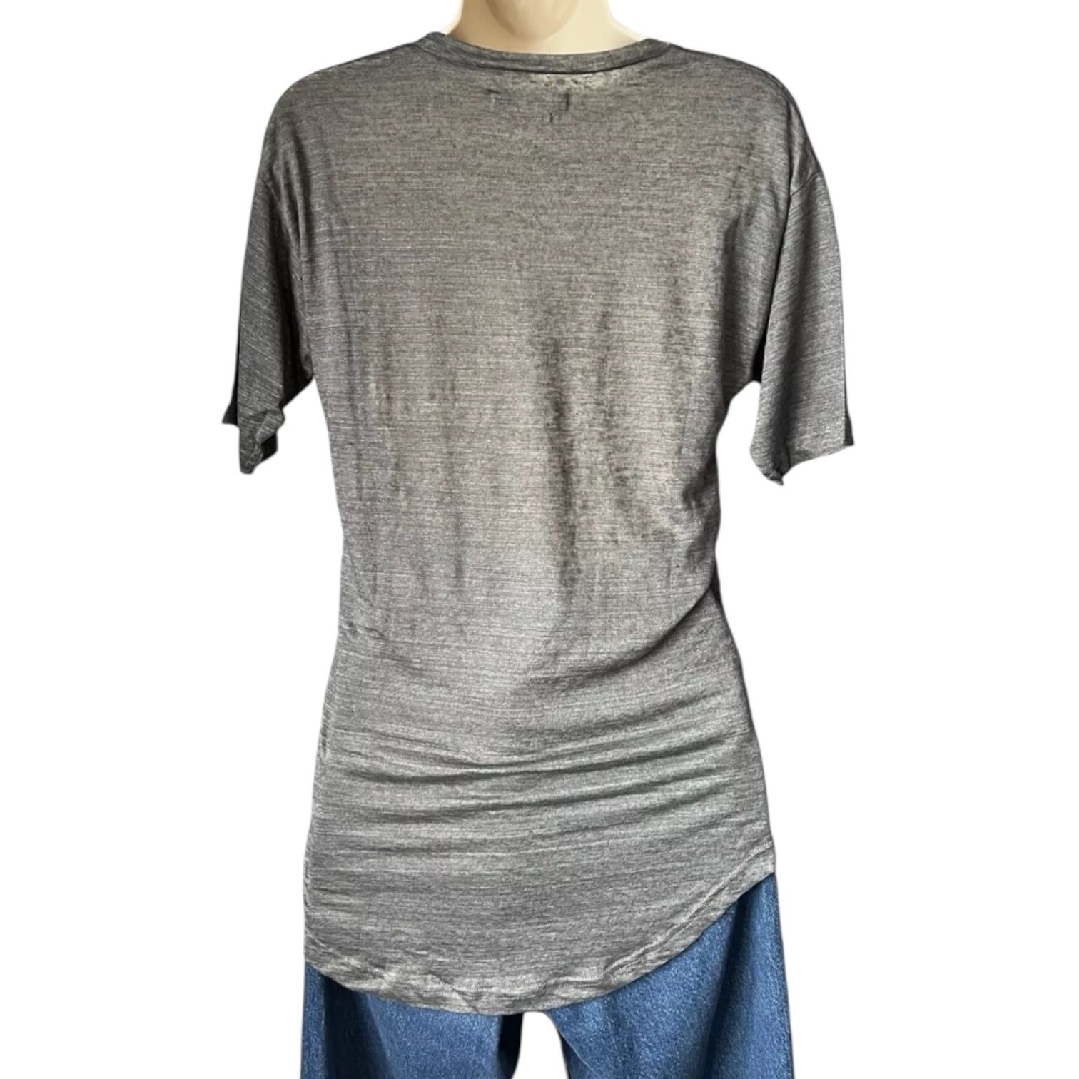 Isabel Marant Slub Linen T-Shirt – Longline, Size S – pre-loved