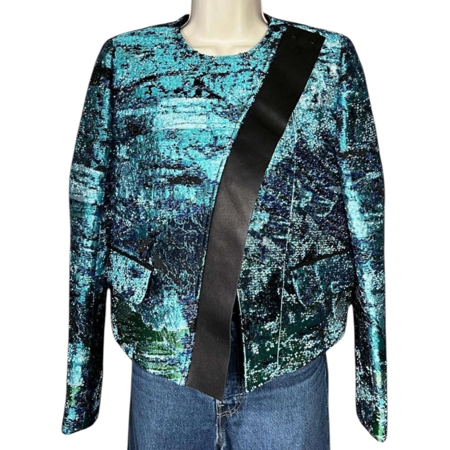 Proenza Schouler Tweed & Leather Cropped Boxy Jacket – US 0 – pre-loved