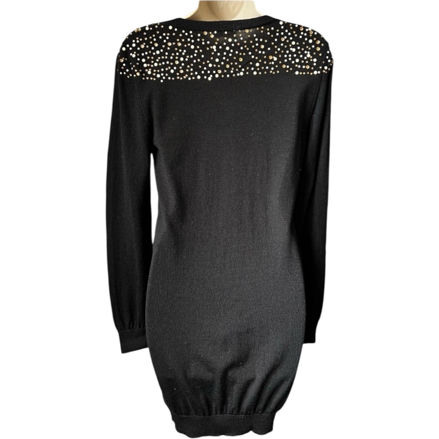 Vintage John Galliano Wool Knit Jumper Dress – Embellished, Size M – pre-loved