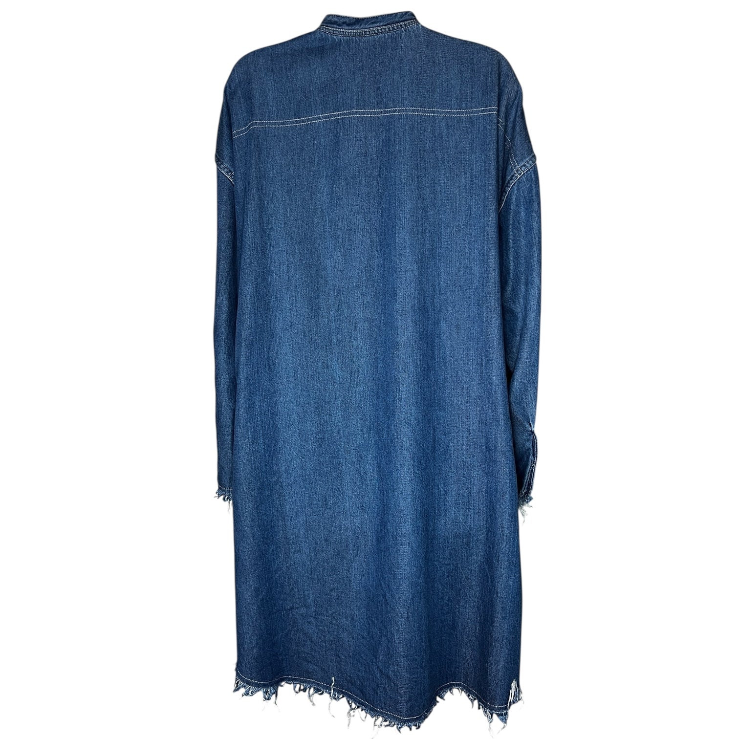 Acne Studios Gracie Denim Shirt Dress – Oversized Distressed Style, FR34 (AW16)