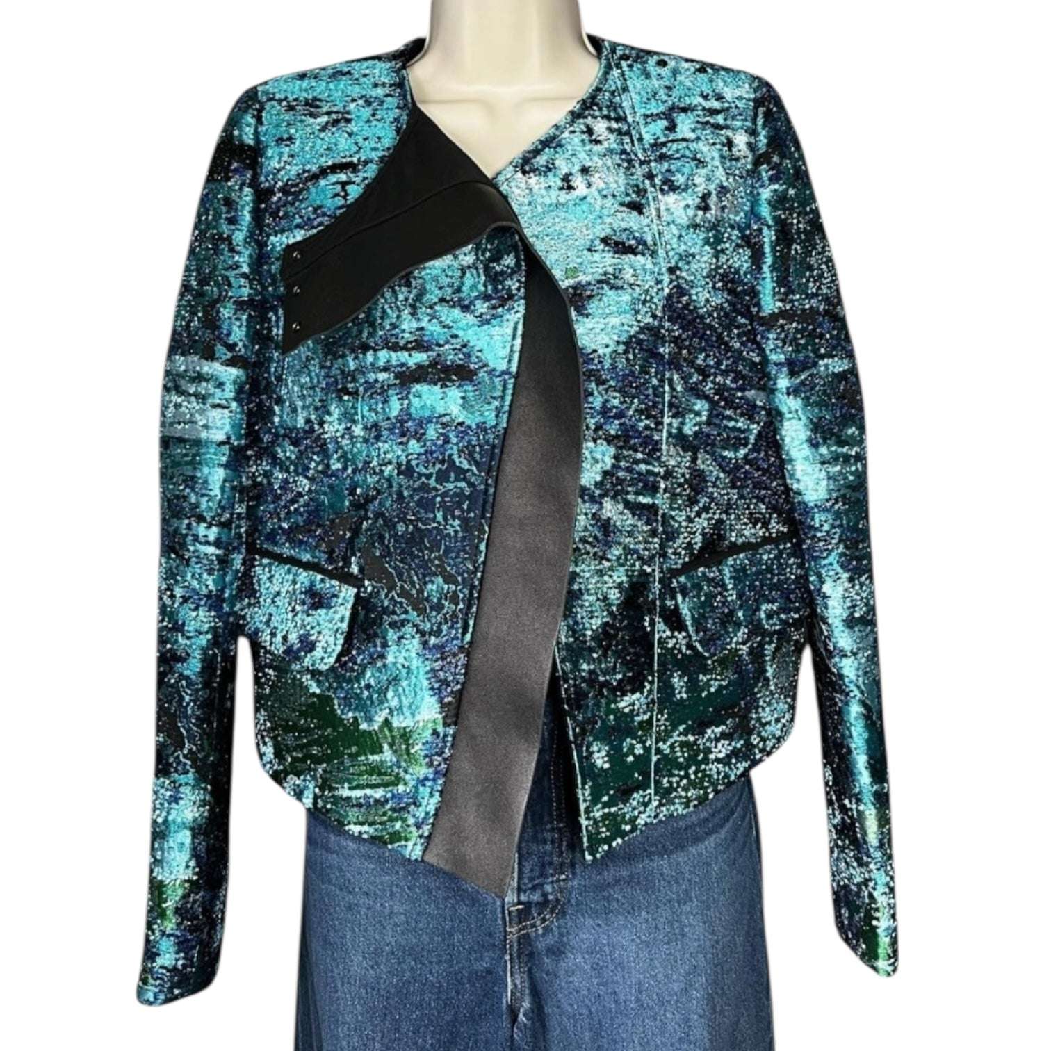 Proenza Schouler Tweed & Leather Cropped Boxy Jacket – US 0 – pre-loved