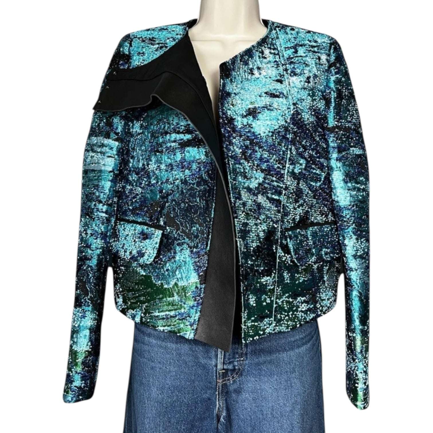 Proenza Schouler Tweed & Leather Cropped Boxy Jacket – US 0 – pre-loved