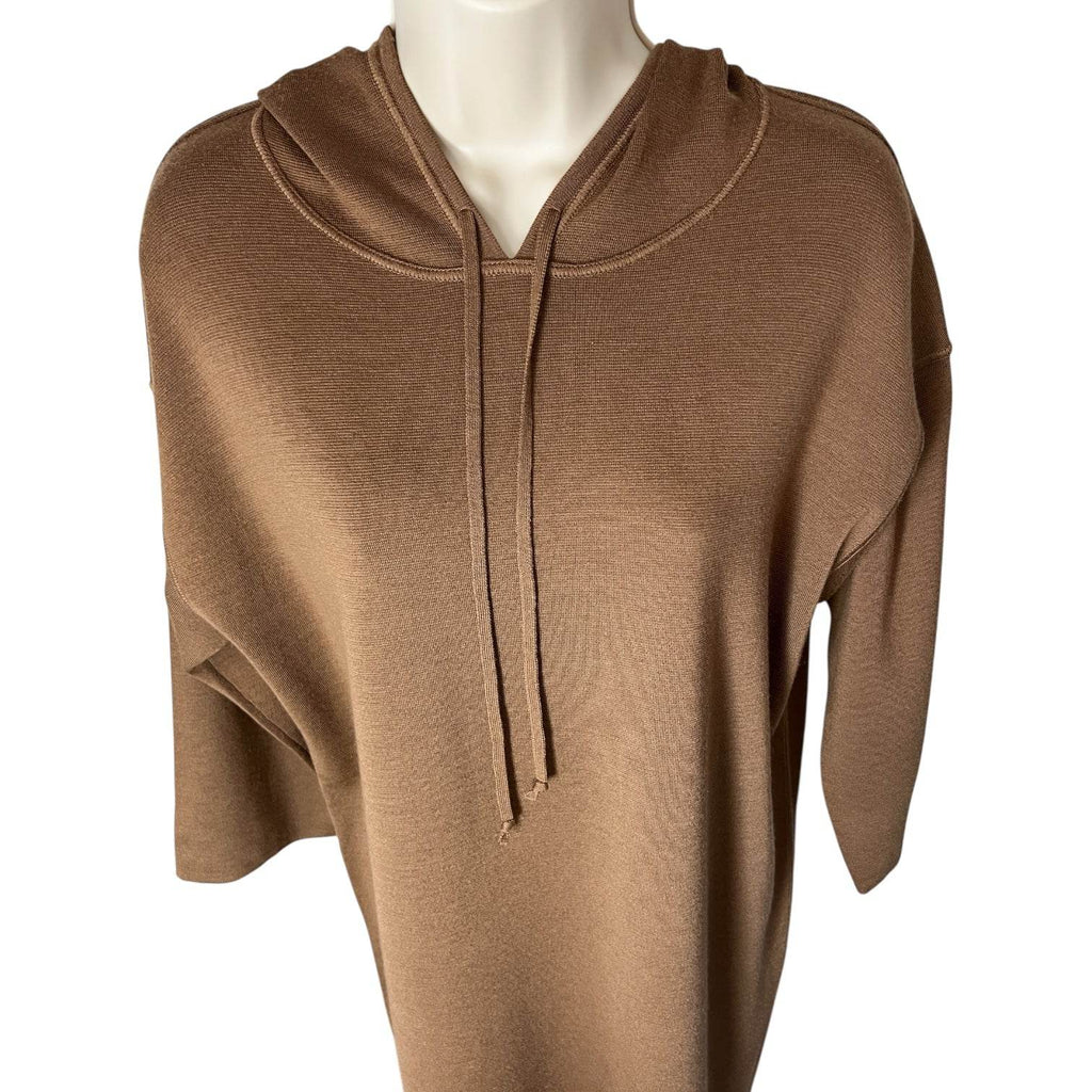 Max Mara Wool Hooded Midi Lounge Dress – Relaxed Fit, Size S – pre-loved