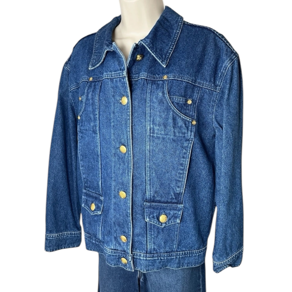 Vintage Escada Denim Chore Jacket – Western Quilted Liner, FR36