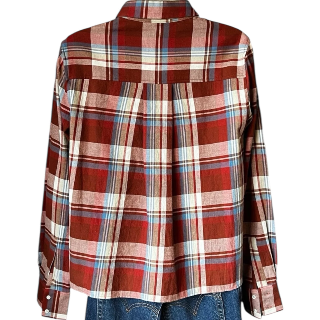 Chloé Stora Flannel Plaid Cropped Shirt – FR36 / UK8