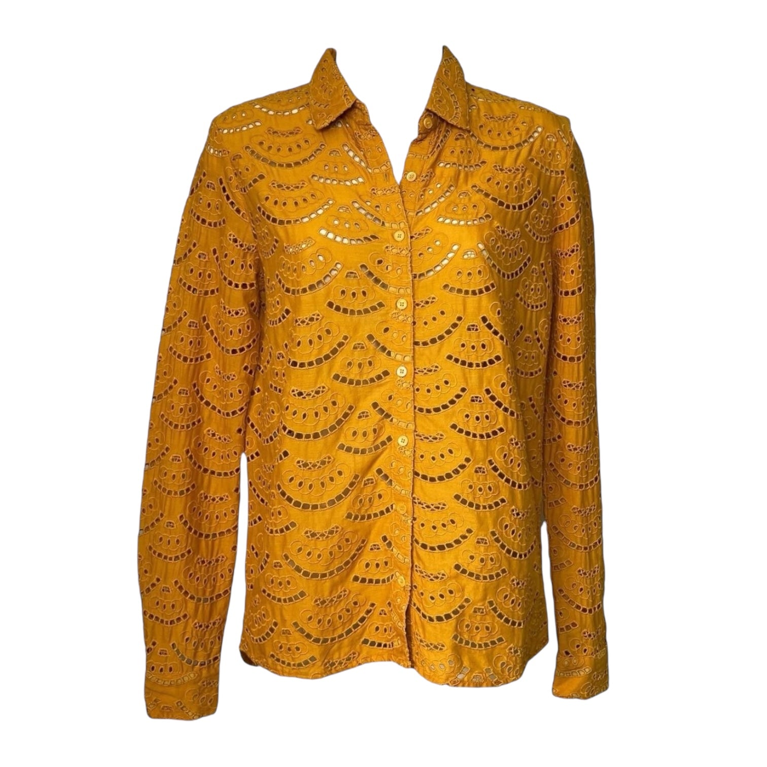 Ba&sh Crochet Embroidered Cotton Shirt – Size 0 (UK6)