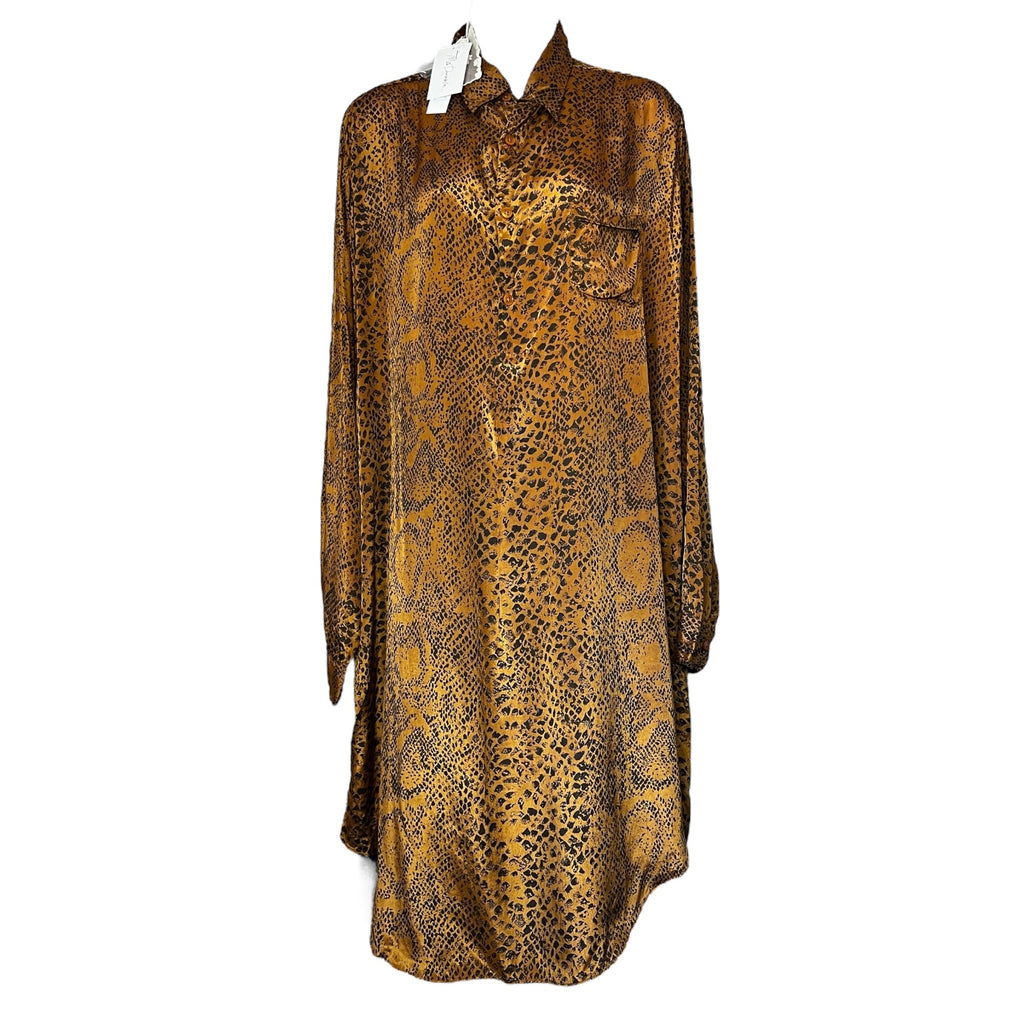 Mes Demoiselles Snake Print Kaftan Shirt Dress – Relaxed Tunic Blouse, FR38