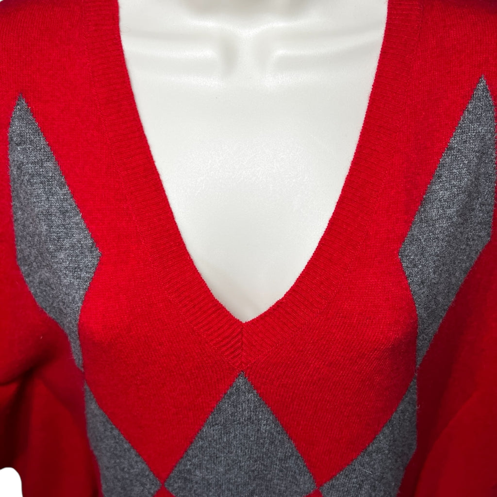 Vintage Moschino Cheap & Chic Argyle Knit Vest – Wool-Cashmere, UK10