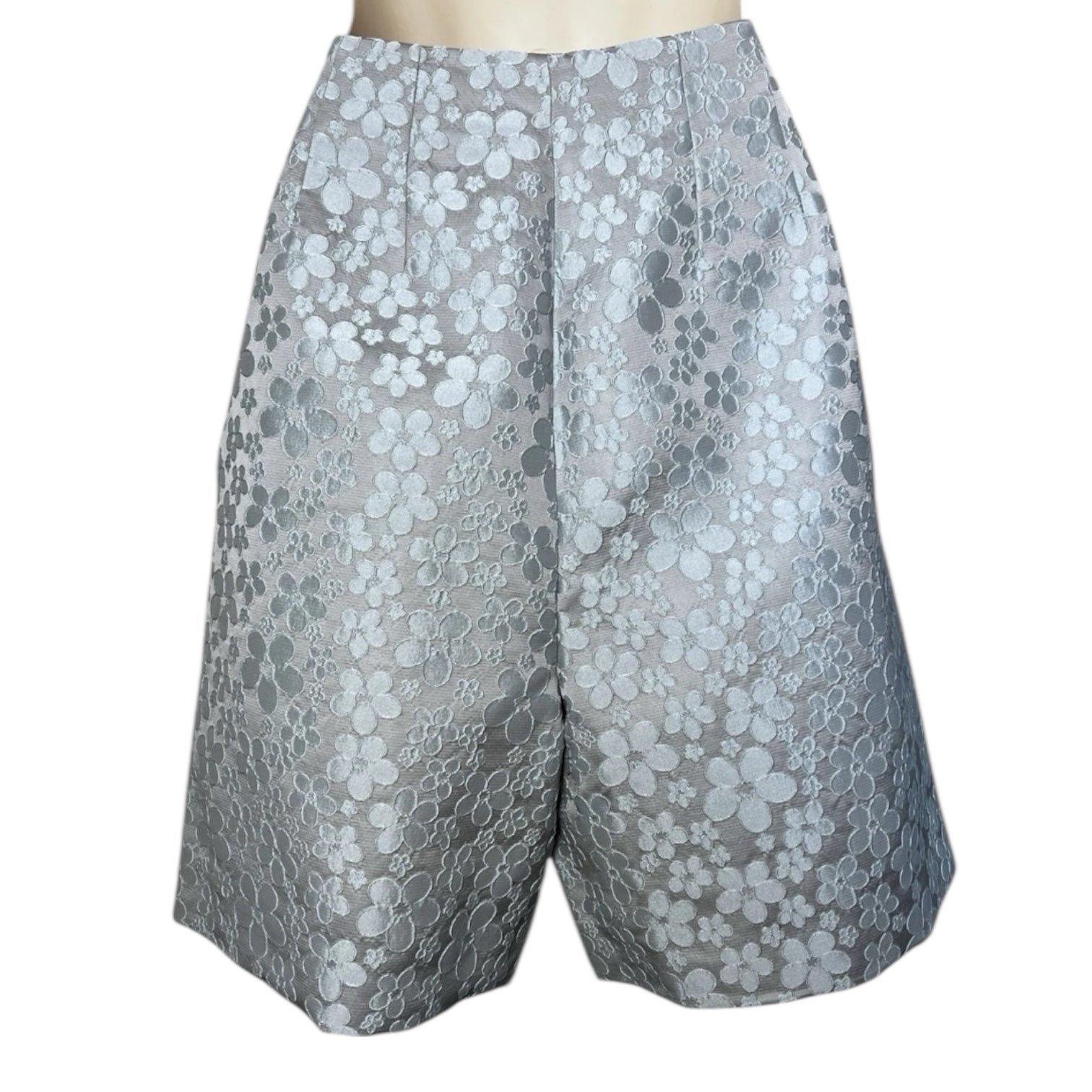 Alexa Chung Daisy Floral Jacquard High Rise Tailored Shorts - UK12