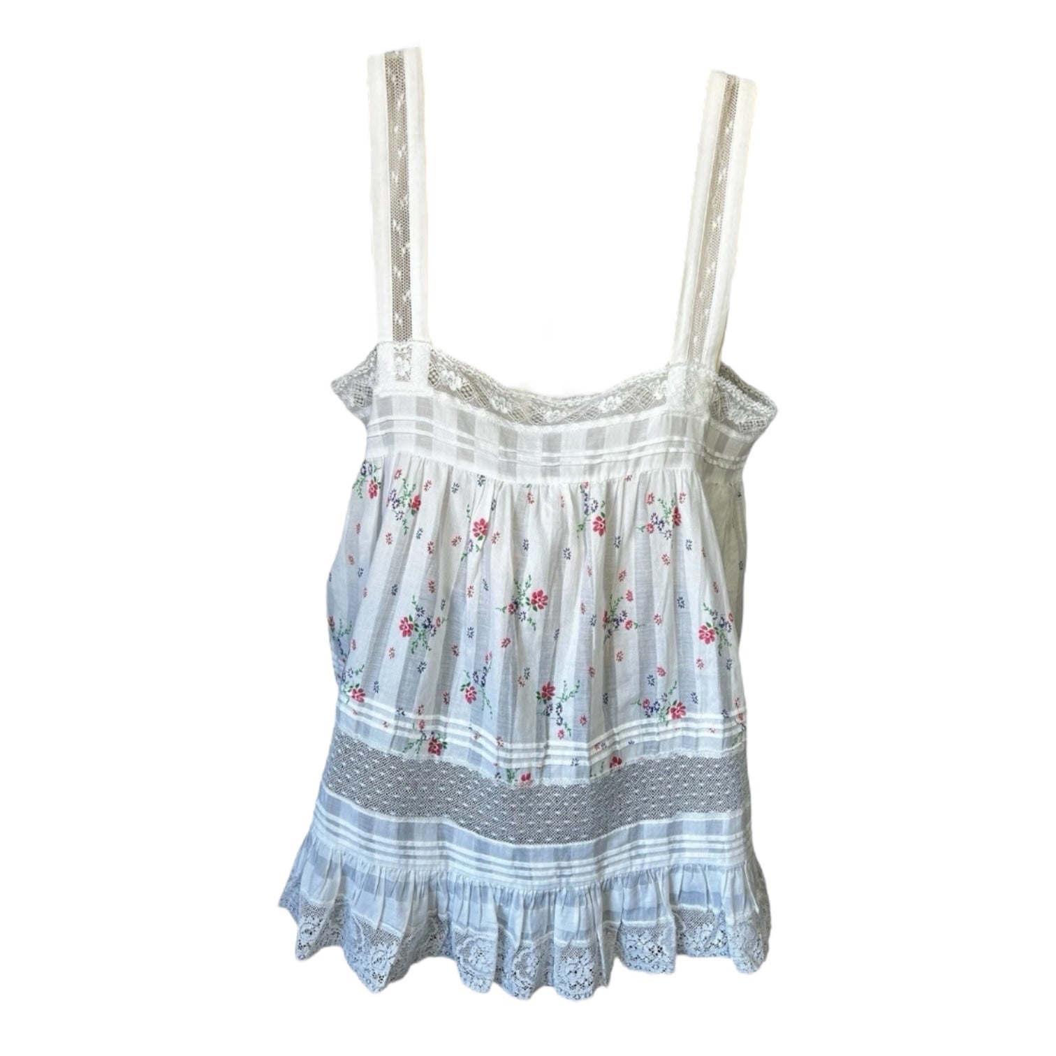 HIGH Use by Claire Campbell Floral Lace Cotton Top - IT42 (UK10)