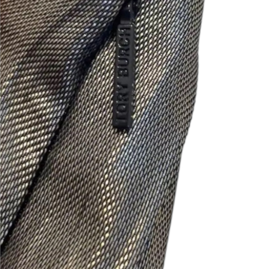 Tory Burch Pleated Silk Mini Skirt – Metallic, US10