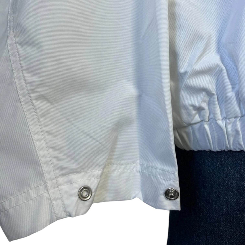 G. Label by Goop White Nylon High-Neck Crop Jacket – Relaxed Fit, Athleisure, Size M – pre-loved