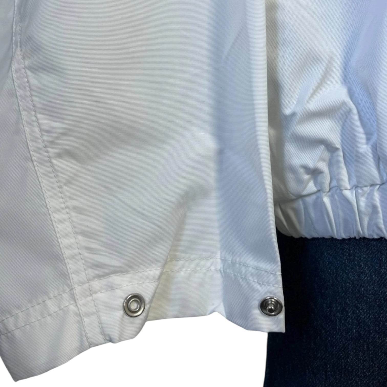 G. Label by Goop White Nylon High-Neck Crop Jacket – Relaxed Fit, Athleisure, Size M – pre-loved