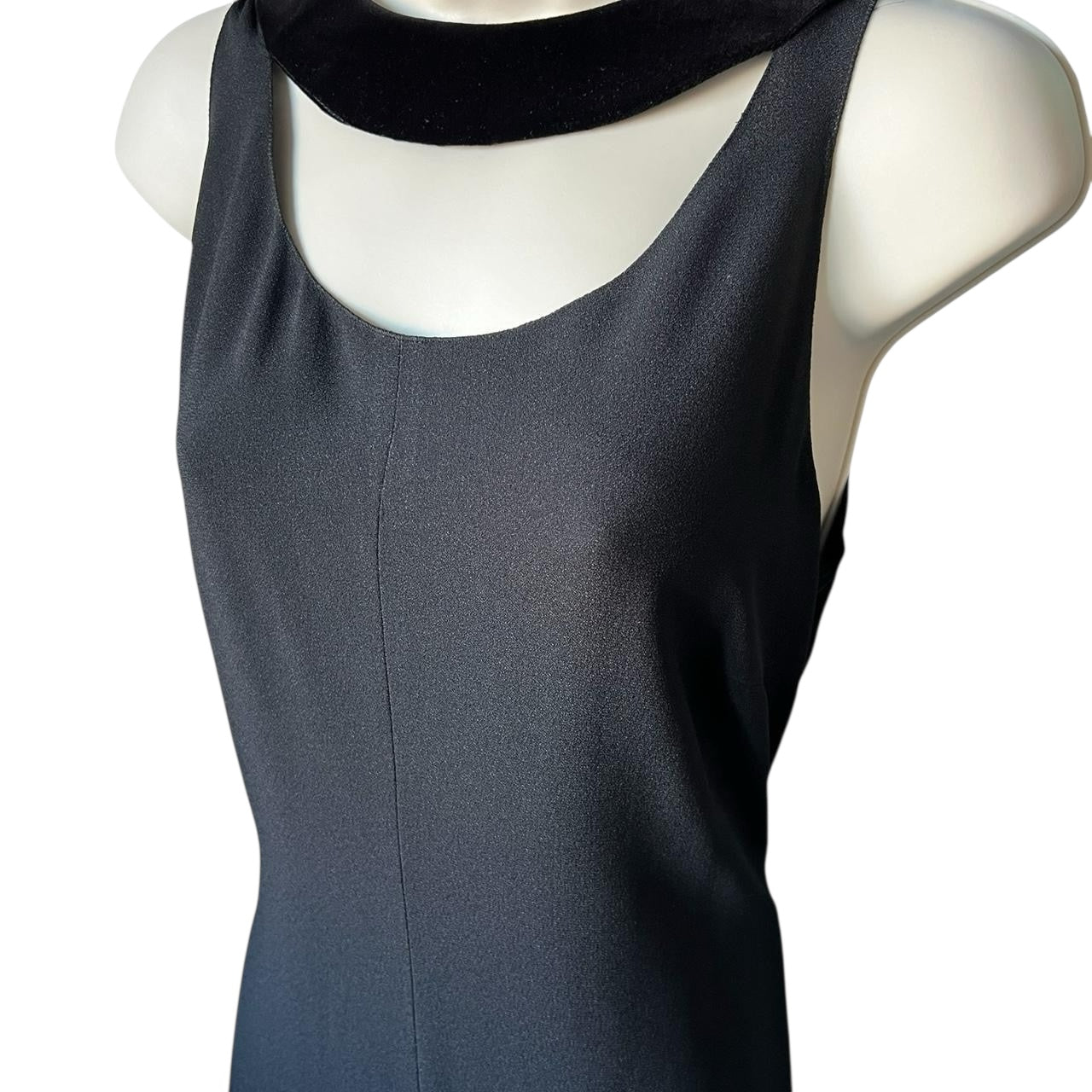 Vintage Prada Silk Velvet Choker Slip Mid-Length Dress – IT40 (UK8)