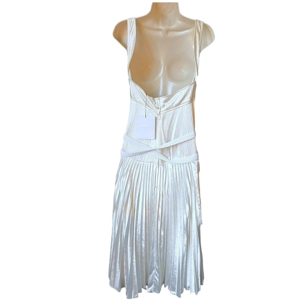 Victoria Beckham Silk Velvet Bustier Midi Dress – UK10