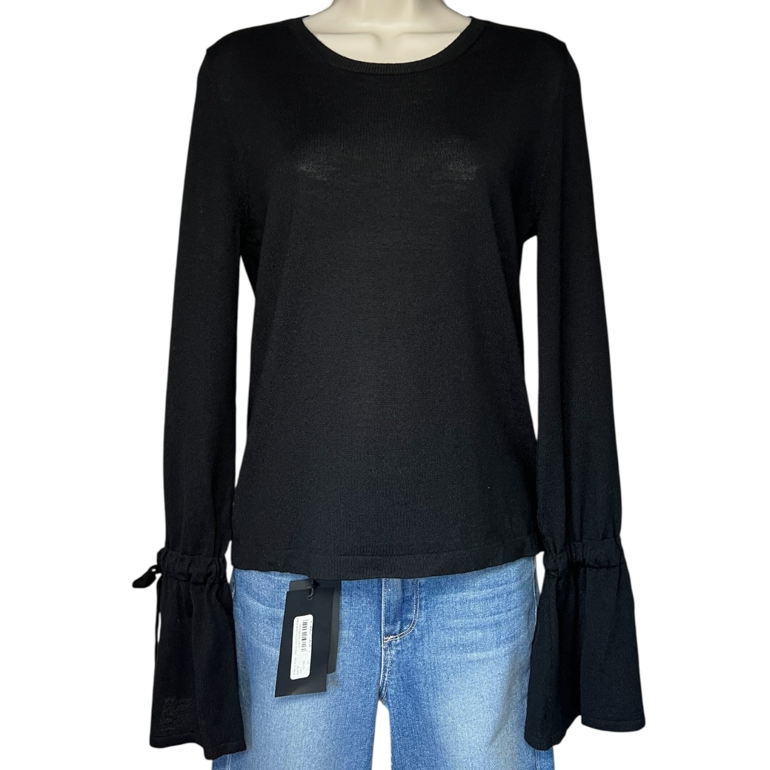 P.A.R.O.S.H. Flare Sleeve Wool Sweater – Tie Detail, Size S