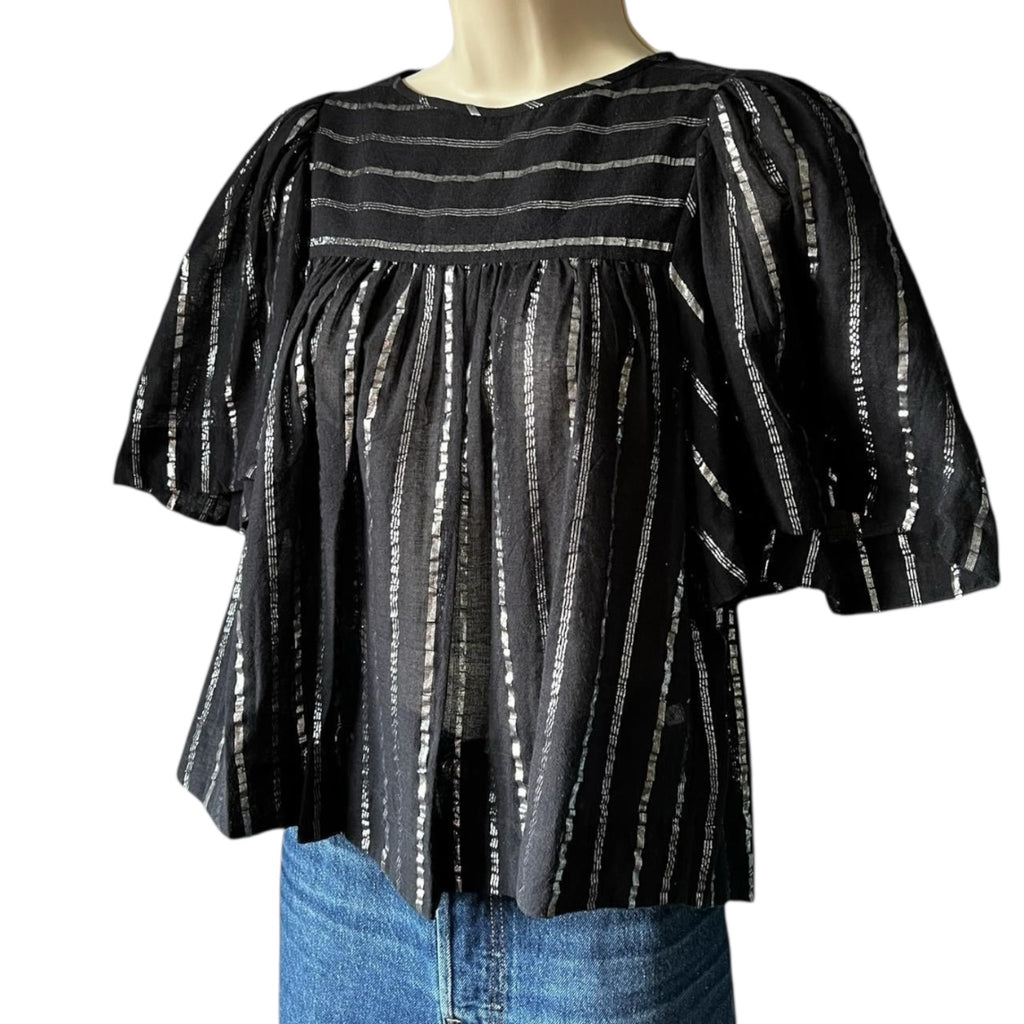Isabel Marant Metallic Cropped Swing Top – FR34