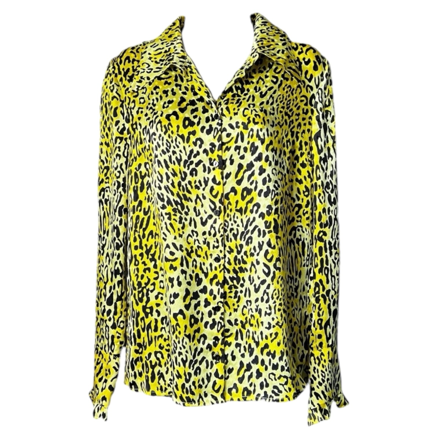 Baum Und Pferdgarten Silk Frill Cuff Blouse – Leopard Print, EU38